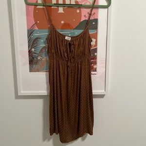 SOLD Aritzia Brown polka dot dress